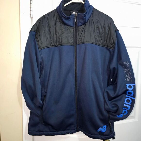 New-balance Men's Blue and Navy Jacket XL - Picture 1 of 4